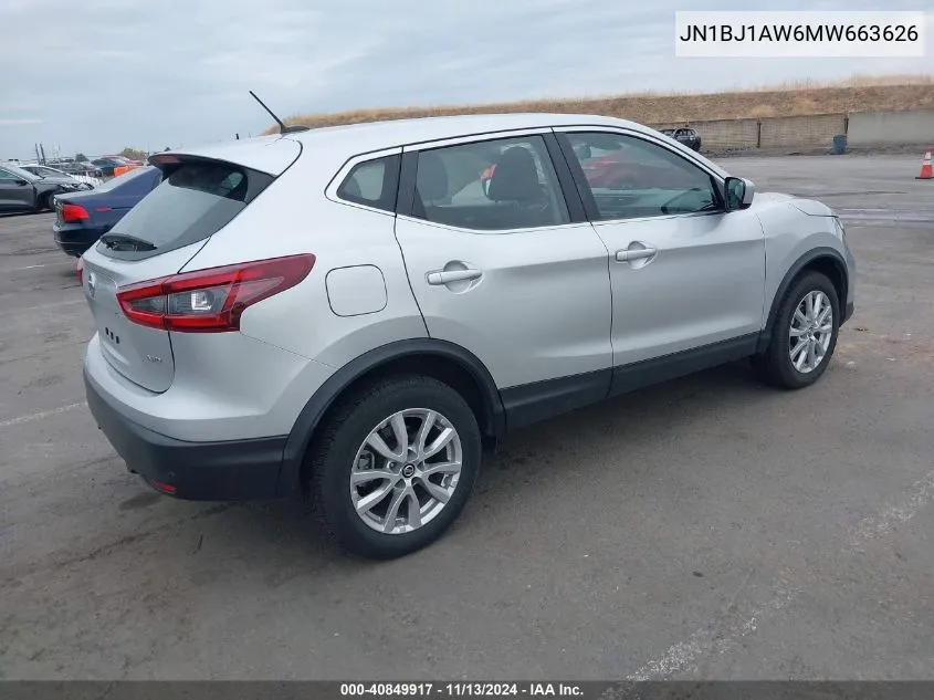 2021 Nissan Rogue Sport S Awd Xtronic Cvt VIN: JN1BJ1AW6MW663626 Lot: 40849917