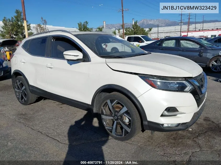 2021 Nissan Rogue Sport Sl Fwd Xtronic Cvt VIN: JN1BJ1CV8MW323429 Lot: 40873791