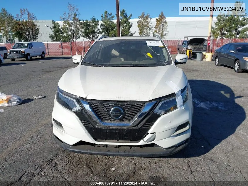 2021 Nissan Rogue Sport Sl Fwd Xtronic Cvt VIN: JN1BJ1CV8MW323429 Lot: 40873791