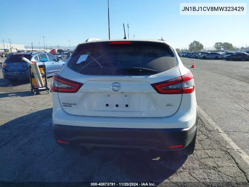 2021 Nissan Rogue Sport Sl Fwd Xtronic Cvt VIN: JN1BJ1CV8MW323429 Lot: 40873791