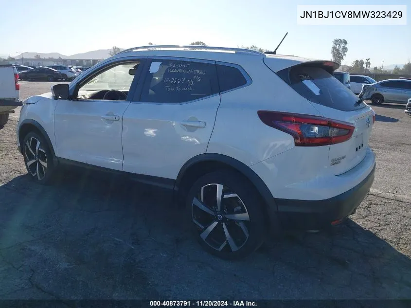 2021 Nissan Rogue Sport Sl Fwd Xtronic Cvt VIN: JN1BJ1CV8MW323429 Lot: 40873791