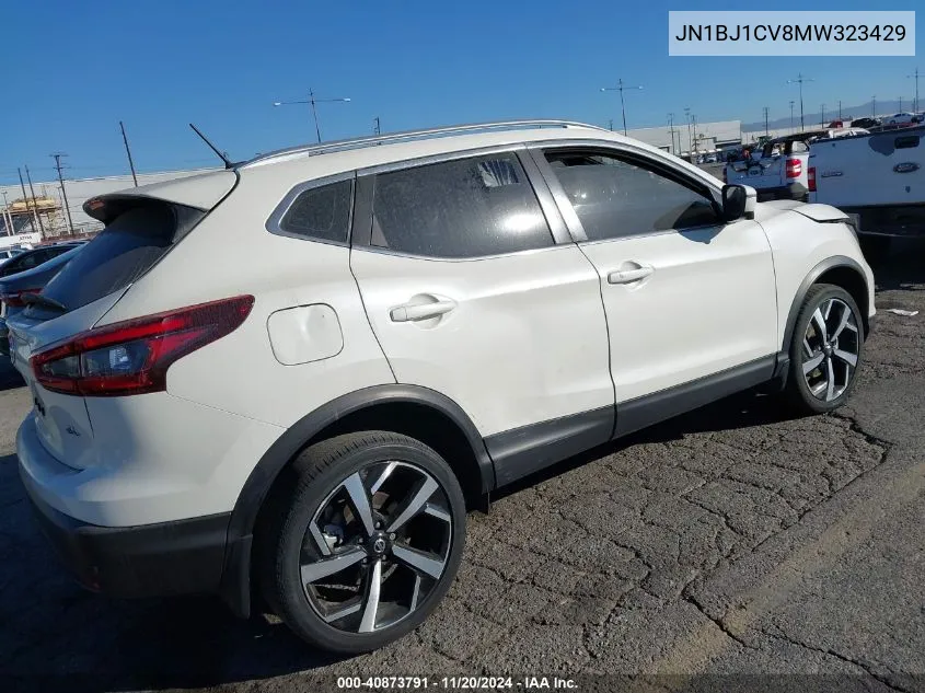 2021 Nissan Rogue Sport Sl Fwd Xtronic Cvt VIN: JN1BJ1CV8MW323429 Lot: 40873791