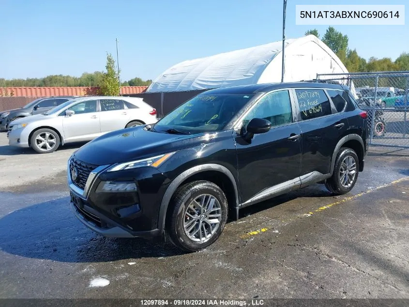 2022 Nissan Rogue VIN: 5N1AT3ABXNC690614 Lot: 12097894