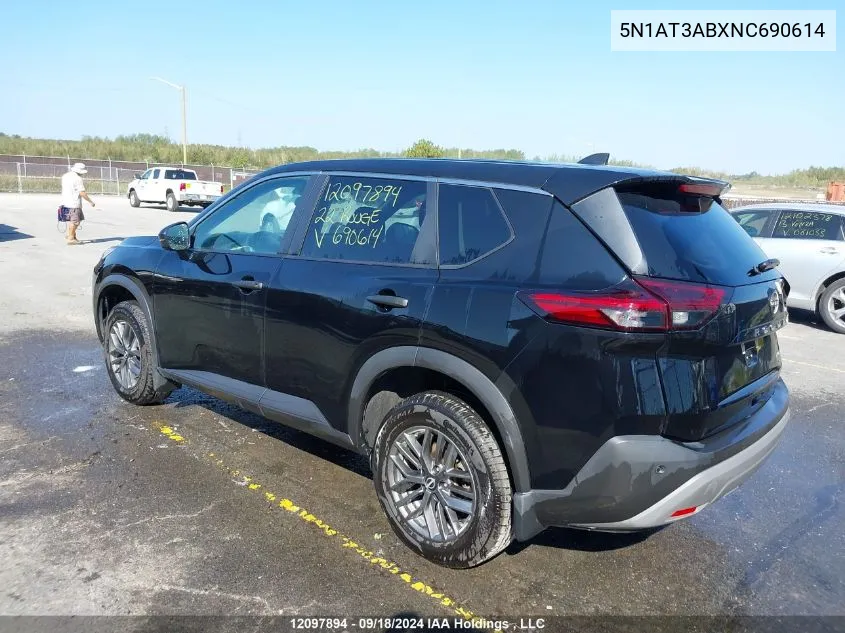 2022 Nissan Rogue VIN: 5N1AT3ABXNC690614 Lot: 12097894