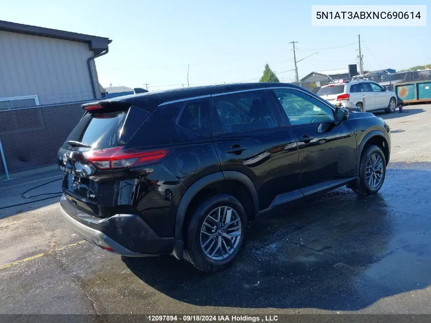 2022 Nissan Rogue VIN: 5N1AT3ABXNC690614 Lot: 12097894