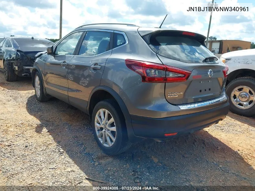 2022 Nissan Rogue Sport Sv Fwd Xtronic Cvt VIN: JN1BJ1BV6NW340961 Lot: 39924305