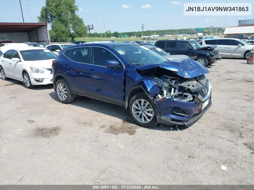 2022 Nissan Rogue Sport S Fwd Xtronic Cvt VIN: JN1BJ1AV9NW341863 Lot: 39931307