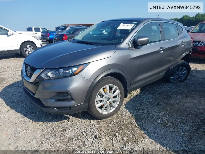 2022 Nissan Rogue Sport S Fwd Xtronic Cvt VIN: JN1BJ1AVXNW345792 Lot: 39978311