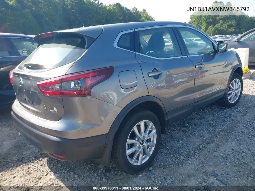 2022 Nissan Rogue Sport S Fwd Xtronic Cvt VIN: JN1BJ1AVXNW345792 Lot: 39978311