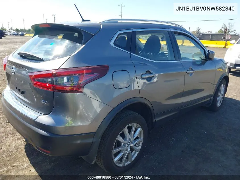 2022 Nissan Rogue Sport Sv Fwd Xtronic Cvt VIN: JN1BJ1BV0NW582340 Lot: 40016580