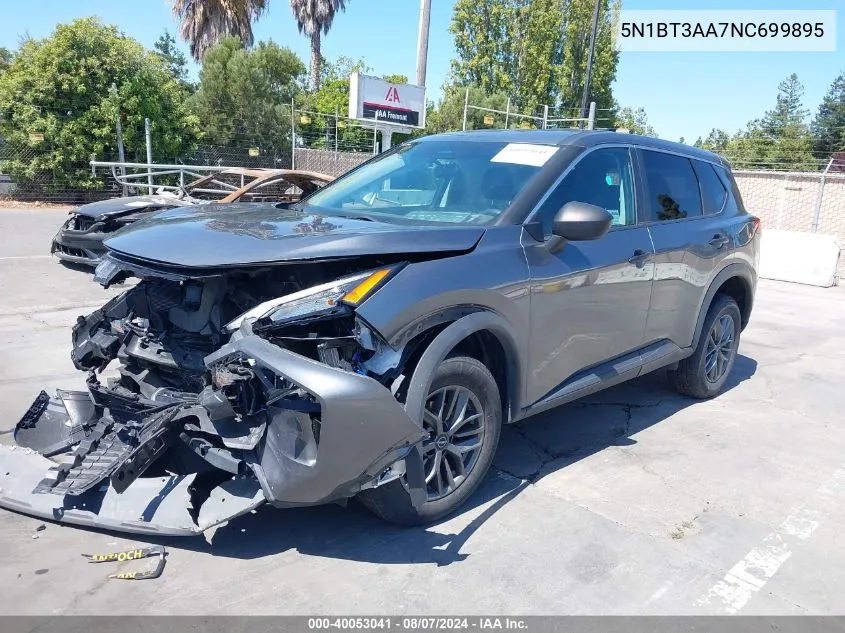 5N1BT3AA7NC699895 2022 Nissan Rogue S Fwd