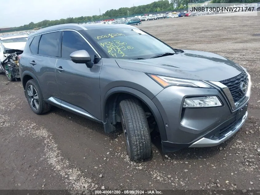 2022 Nissan Rogue Platinum Intelligent Awd VIN: JN8BT3DD4NW271747 Lot: 40061280