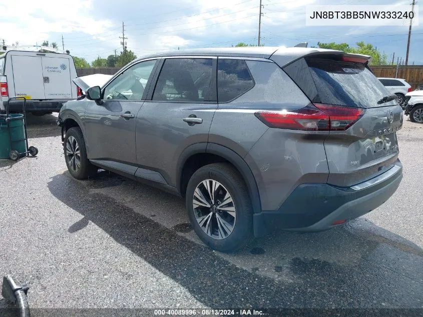 JN8BT3BB5NW333240 2022 Nissan Rogue Sv Intelligent Awd