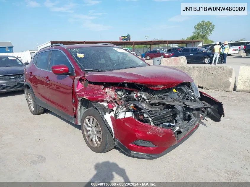 2022 Nissan Rogue Sport Sv VIN: JN1BJ1BW0NW480089 Lot: 40136868