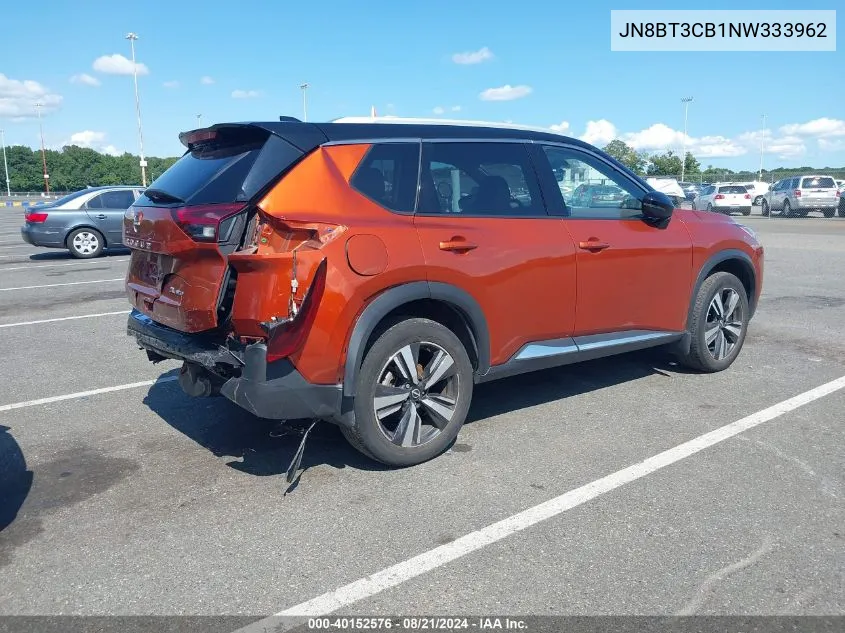 2022 Nissan Rogue Sl Intelligent Awd VIN: JN8BT3CB1NW333962 Lot: 40152576