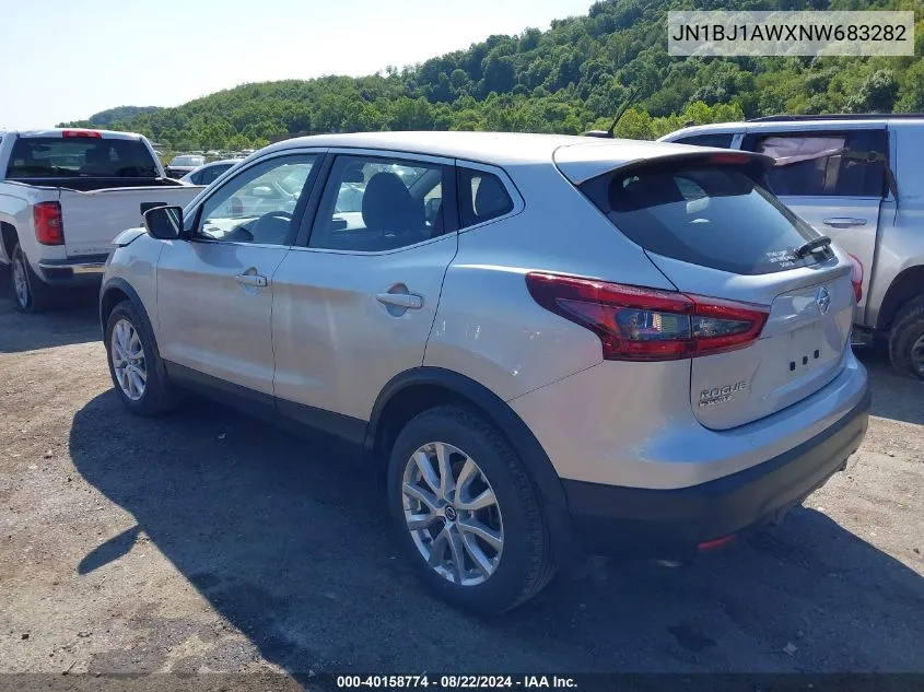 2022 Nissan Rogue Sport S Awd Xtronic Cvt VIN: JN1BJ1AWXNW683282 Lot: 40158774