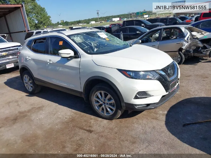 2022 Nissan Rogue Sport Sv Fwd Xtronic Cvt VIN: JN1BJ1BV5NW581555 Lot: 40216561