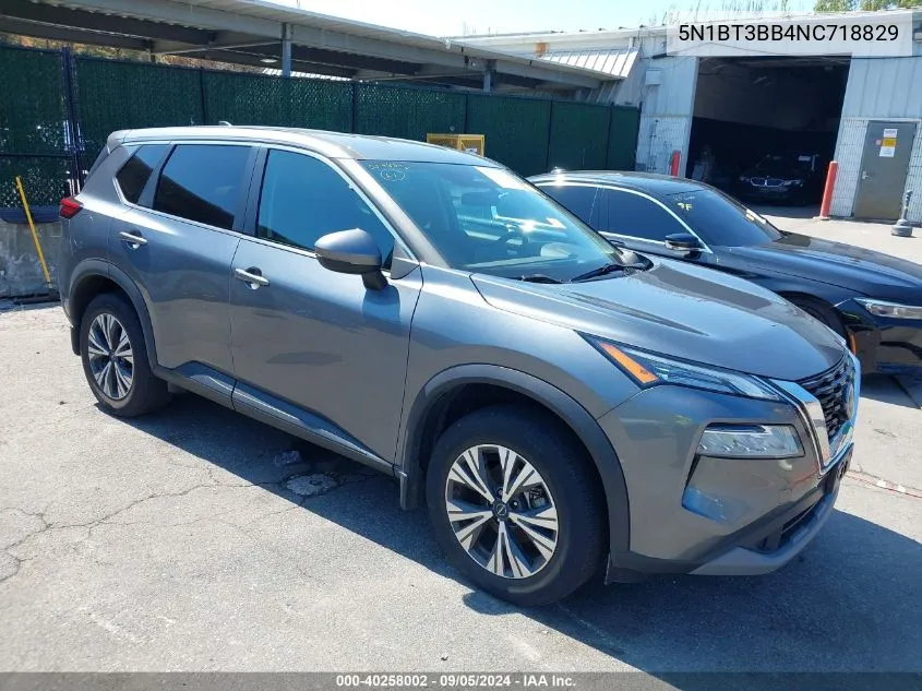 2022 Nissan Rogue Sv Intelligent Awd VIN: 5N1BT3BB4NC718829 Lot: 40258002