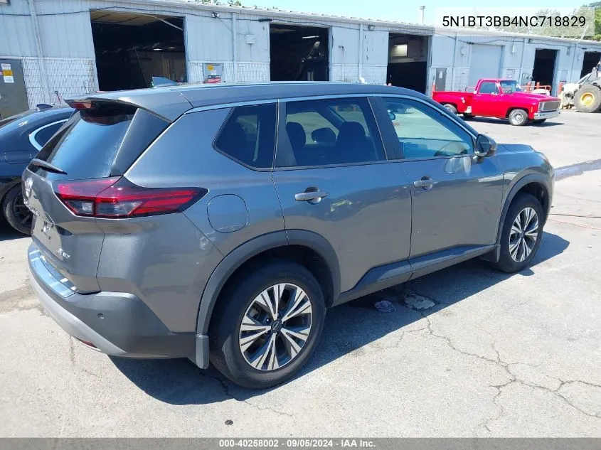 2022 Nissan Rogue Sv Intelligent Awd VIN: 5N1BT3BB4NC718829 Lot: 40258002