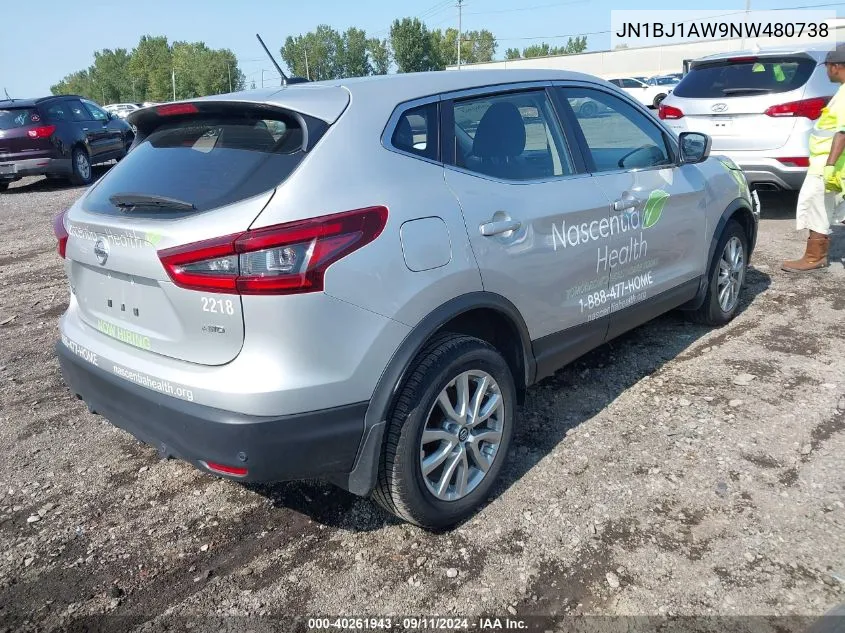 2022 Nissan Rogue Sport S Awd Xtronic Cvt VIN: JN1BJ1AW9NW480738 Lot: 40261943