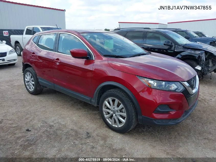 2022 Nissan Rogue Sport S Fwd Xtronic Cvt VIN: JN1BJ1AV7NW347855 Lot: 40275939