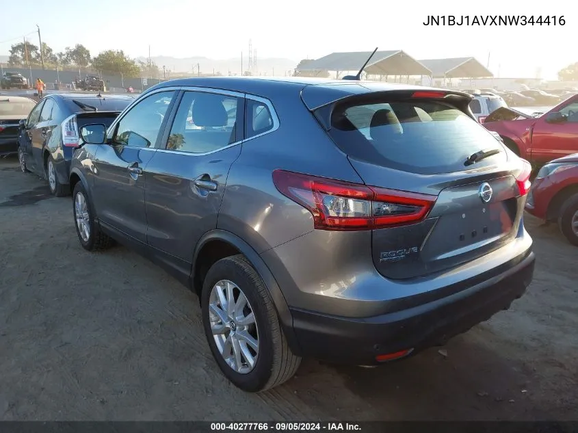 2022 Nissan Rogue Sport S Fwd Xtronic Cvt VIN: JN1BJ1AVXNW344416 Lot: 40277766