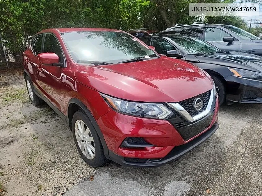 2022 Nissan Rogue Sport S VIN: JN1BJ1AV7NW347659 Lot: 40304532