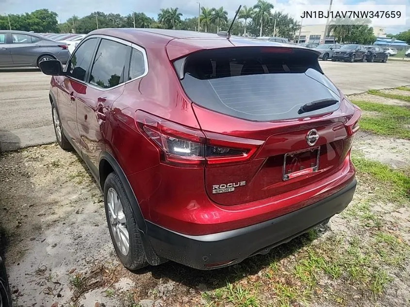 JN1BJ1AV7NW347659 2022 Nissan Rogue Sport S