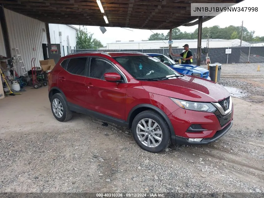 2022 Nissan Rogue Sport Sv Fwd Xtronic Cvt VIN: JN1BJ1BV9NW347998 Lot: 40310336