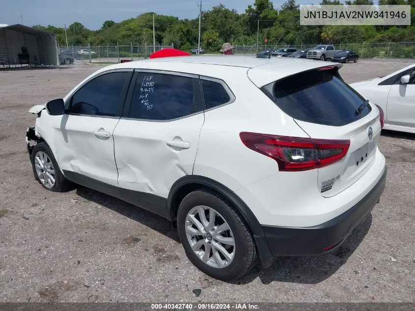 2022 Nissan Rogue Sport S VIN: JN1BJ1AV2NW341946 Lot: 40342740