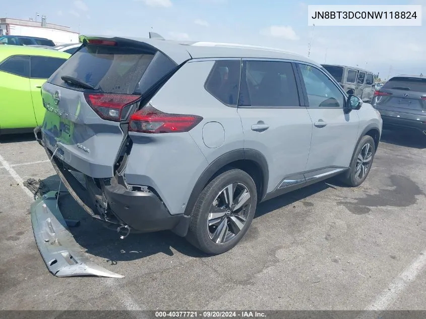 2022 Nissan Rogue Platinum Fwd VIN: JN8BT3DC0NW118824 Lot: 40377721