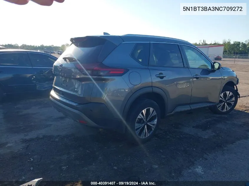 2022 Nissan Rogue Sv Fwd VIN: 5N1BT3BA3NC709272 Lot: 40391407