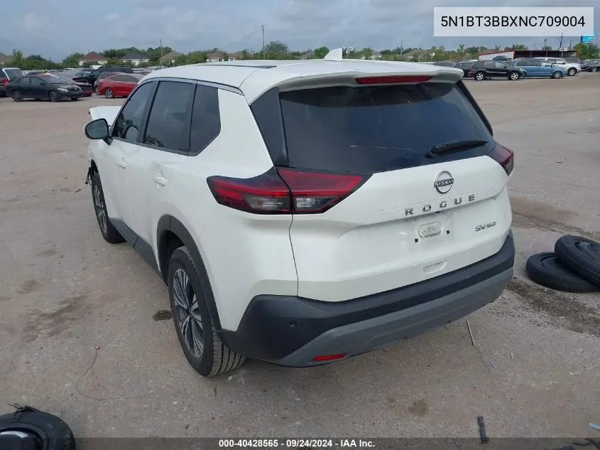 2022 Nissan Rogue Sv Intelligent Awd VIN: 5N1BT3BBXNC709004 Lot: 40428565