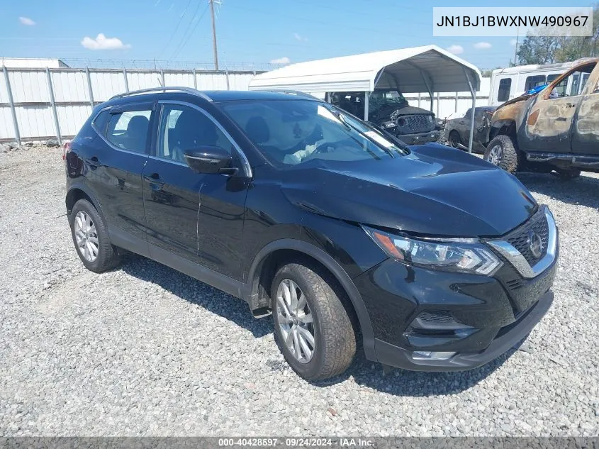 2022 Nissan Rogue Sport Sv Awd Xtronic Cvt VIN: JN1BJ1BWXNW490967 Lot: 40428597