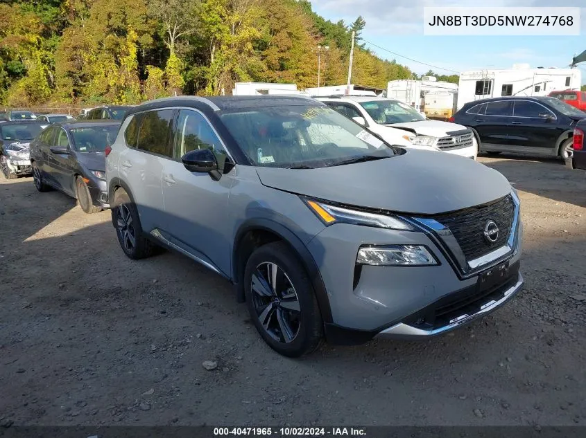 2022 Nissan Rogue Platinum Intelligent Awd VIN: JN8BT3DD5NW274768 Lot: 40471965