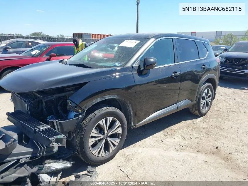 2022 Nissan Rogue Sv VIN: 5N1BT3BA4NC682115 Lot: 40484325