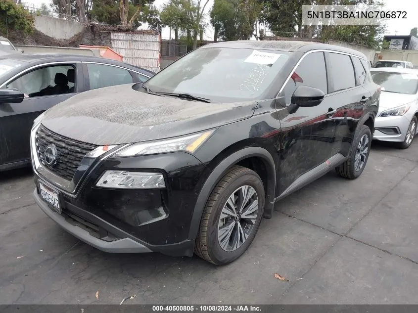 2022 Nissan Rogue Sv Fwd VIN: 5N1BT3BA1NC706872 Lot: 40500805