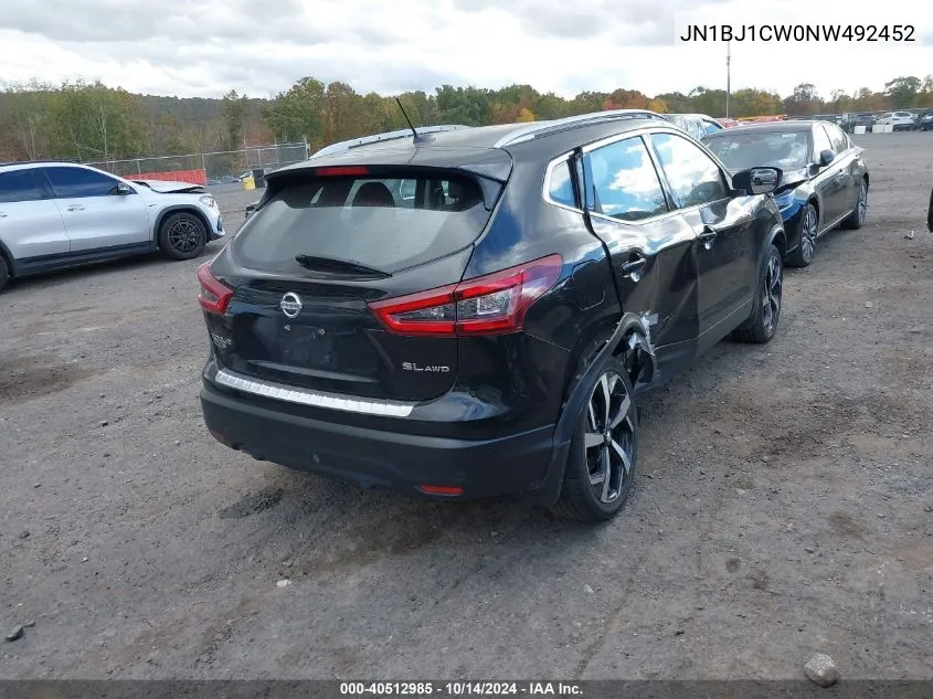 2022 Nissan Rogue Sport Sl Awd Xtronic Cvt VIN: JN1BJ1CW0NW492452 Lot: 40512985