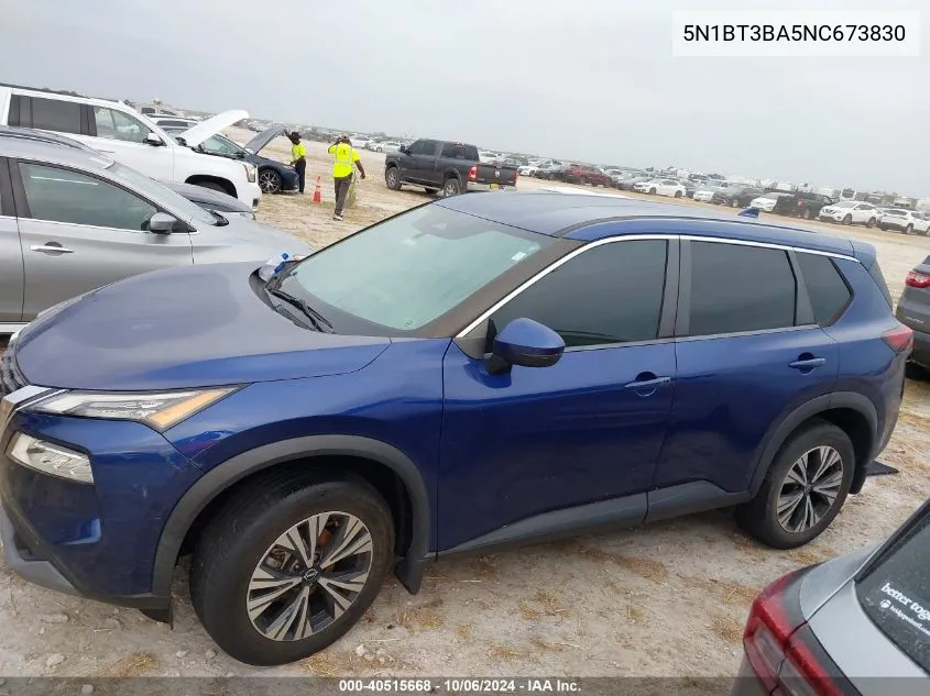 2022 Nissan Rogue Sv Fwd VIN: 5N1BT3BA5NC673830 Lot: 40515668