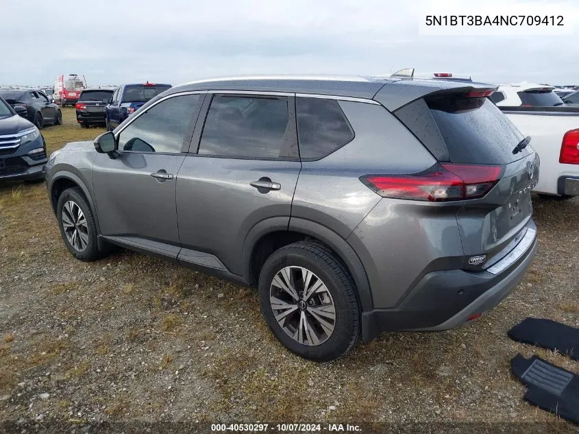 2022 Nissan Rogue Sv VIN: 5N1BT3BA4NC709412 Lot: 40530297