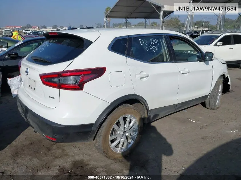 2022 Nissan Rogue Sport S Awd Xtronic Cvt VIN: JN1BJ1AW9NW471554 Lot: 40571832