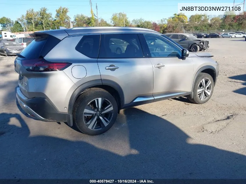 2022 Nissan Rogue Platinum Intelligent Awd VIN: JN8BT3DD3NW271108 Lot: 40579427