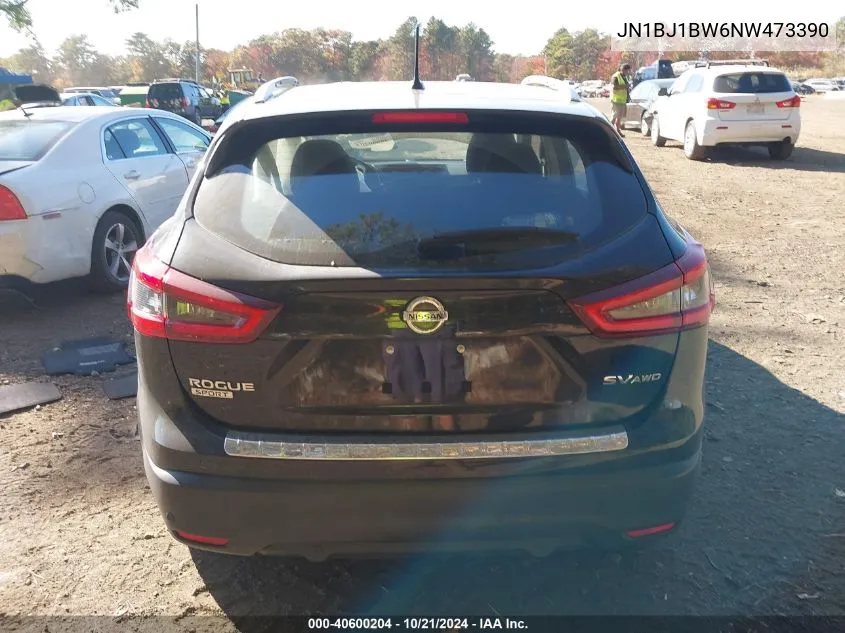 2022 Nissan Rogue Sport Sv Awd Xtronic Cvt VIN: JN1BJ1BW6NW473390 Lot: 40600204