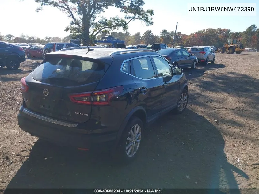 2022 Nissan Rogue Sport Sv Awd Xtronic Cvt VIN: JN1BJ1BW6NW473390 Lot: 40600204