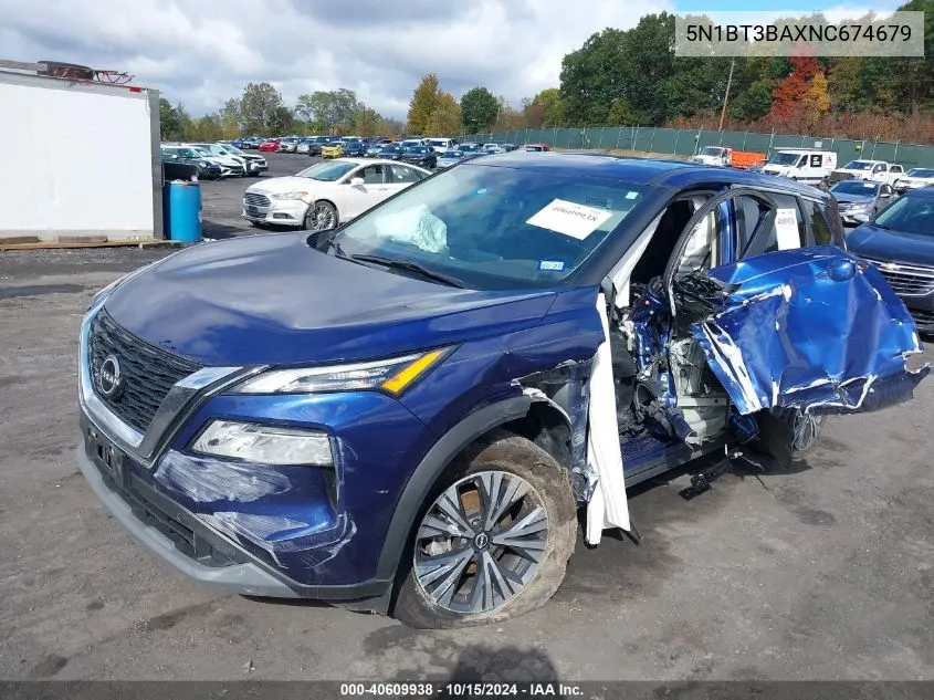 2022 Nissan Rogue Sv Fwd VIN: 5N1BT3BAXNC674679 Lot: 40609938