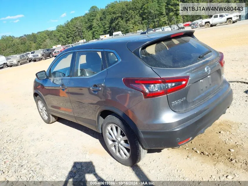 2022 Nissan Rogue Sport S Awd Xtronic Cvt VIN: JN1BJ1AW4NW680443 Lot: 40619386