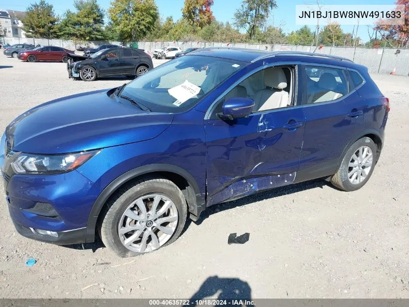 2022 Nissan Rogue Sport Sv Awd Xtronic Cvt VIN: JN1BJ1BW8NW491633 Lot: 40635722