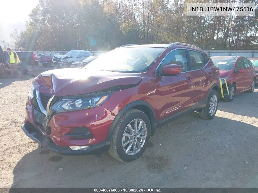 2022 Nissan Rogue Sport Sv Awd Xtronic Cvt VIN: JN1BJ1BW1NW475516 Lot: 40676805