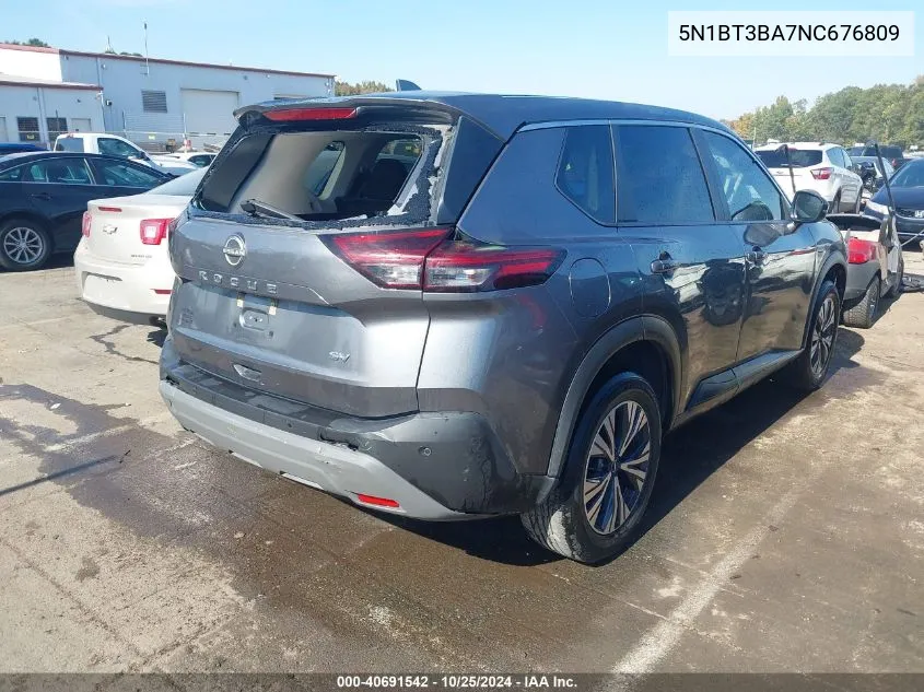 2022 Nissan Rogue Sv Fwd VIN: 5N1BT3BA7NC676809 Lot: 40691542