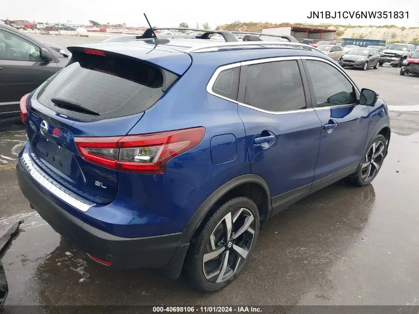 2022 Nissan Rogue Sport Sl Fwd Xtronic Cvt VIN: JN1BJ1CV6NW351831 Lot: 40698106